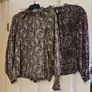✨️Banana Republic Bundle Of  2 Blouses: Paisley and Floral Women's Tops